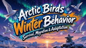 arctic birds winter behavior