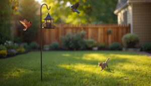 avoid placing feeders near fences or walls avoid placing feeders near fences or walls