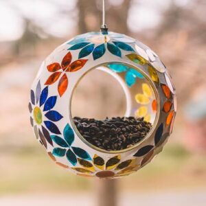 Backyard Expressions Hanging Glass Bird B0C7FBBD3Y
