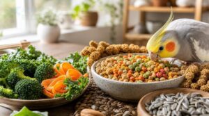 balancing seeds with pellets and vegetables balancing seeds with pellets and vegetables