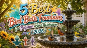 bird bath fountains for beginner bird watchers