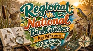 difference between regional and national bird guides