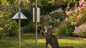 install cone or cylinder baffles on poles install cone or cylinder baffles on poles