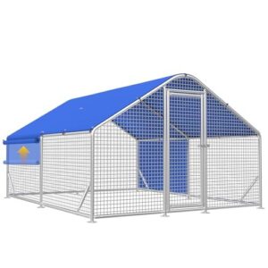 Large Metal Chicken Coop with B0FC683YJW