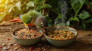 mix pellets with seed-based foods gradually mix pellets with seed-based foods gradually