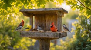 placing feeders for clean morning light placing feeders for clean morning light