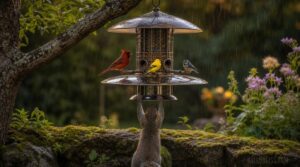 squirrel-proof and weatherproof features squirrel-proof and weatherproof features