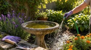 step 1: safely drain and dispose of old water step 1: safely drain and dispose of old water