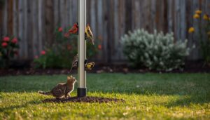 use tall, smooth feeder poles use tall, smooth feeder poles