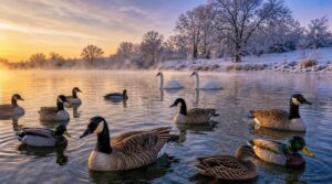 winter waterfowl and geese winter waterfowl and geese