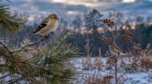 winter yellow birds winter yellow birds