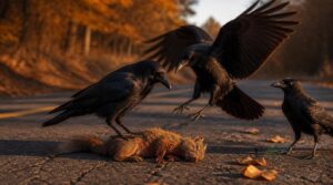 dead squirrels attract hungry crows dead squirrels attract hungry crows