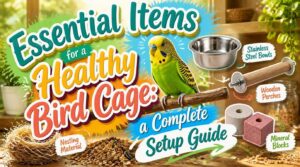 essential items for a healthy bird cage