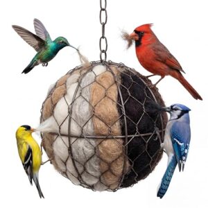 Handmade Alpaca Fiber Bird Nesting B0GH8LV5QP