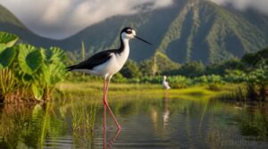 hawaiian black-necked stilt hawaiian black-necked stilt