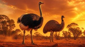 ostrich and emu ostrich and emu