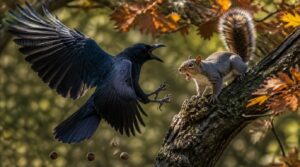 why crows attack squirrels why crows attack squirrels