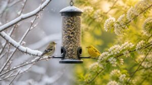 year-round vs. migratory yellow birds year-round vs. migratory yellow birds