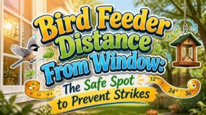 bird feeder distance from window