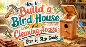 bird house with cleaning access bird house with cleaning access