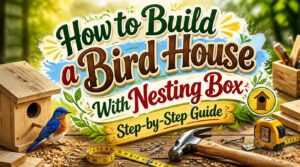 bird house with nesting box bird house with nesting box
