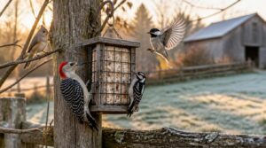 birds attracted by suet cakes birds attracted by suet cakes