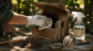 clean and inspect birdhouse clean and inspect birdhouse