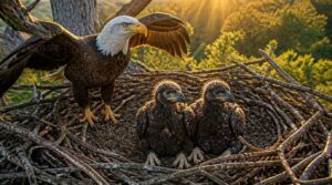 eaglets in the nest eaglets in the nest
