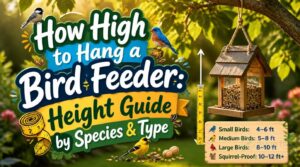 how high hang bird feeder