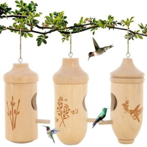 Hummingbird House Natural Wooden B0FMNYFX2L