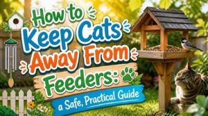 keep cats away from feeders
