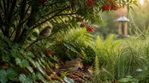 near shrubs or trees near shrubs or trees