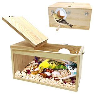 PINVNBY Natural Wood Parakeet Nesting B0BD3ND82J