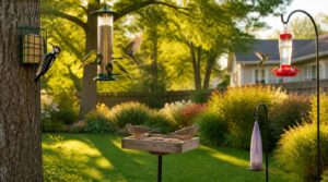 position feeders for specific birds position feeders for specific birds