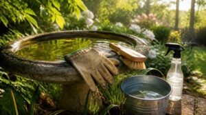 prepare your bird bath for scrubbing prepare your bird bath for scrubbing