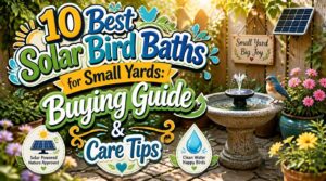 solar bird baths for small yards