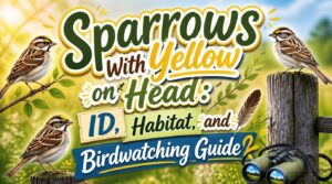 sparrows with yellow on head sparrows with yellow on head