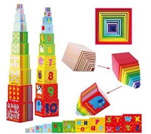 TOWO Wooden Stacking Boxes Nesting and B007G9URME