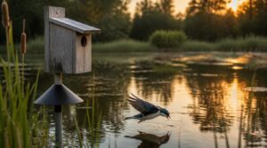 tree swallows: 5–6 feet tree swallows: 5–6 feet