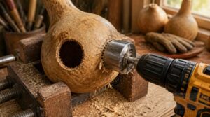 using a hole saw using a hole saw