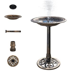VINGLI Pedestal Bird Bath with B08X146T91