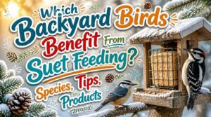 which backyard birds benefit from suet feeding
